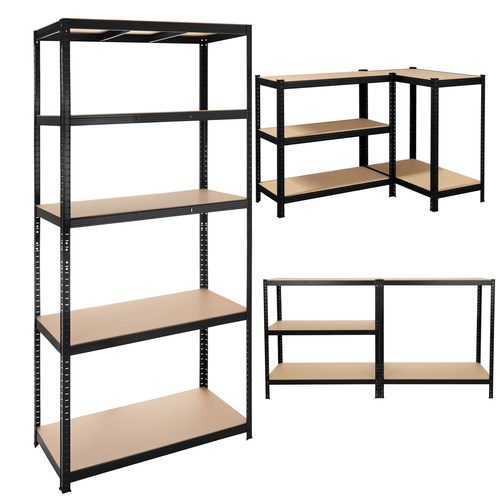 Förvaringshylla 220 x 100 x 45 cm – Metallhylla med 5 Justerbara Hyllplan, 1000 kg