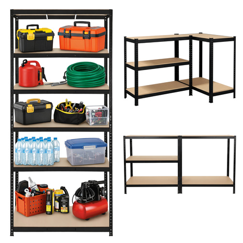 Förvaringshylla 220 x 100 x 45 cm – Metallhylla med 5 Justerbara Hyllplan, 1000 kg