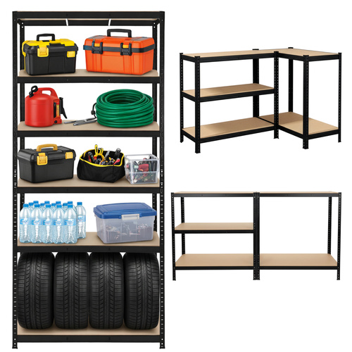 Förvaringshylla 220 x 100 x 45 cm – Metallhylla med 5 Justerbara Hyllplan, 1000 kg