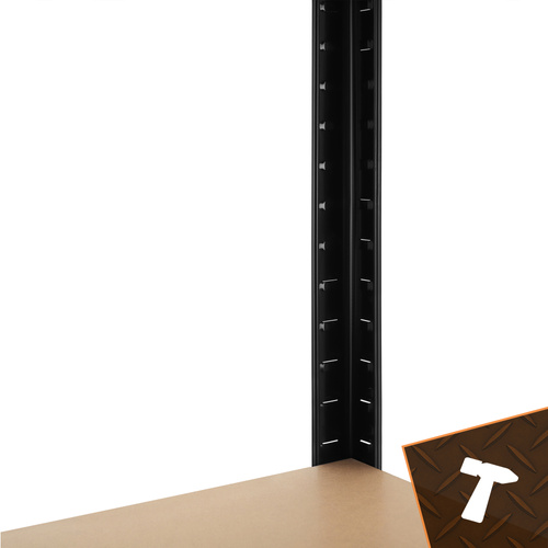 Förvaringshylla 220 x 100 x 45 cm – Metallhylla med 5 Justerbara Hyllplan, 1000 kg