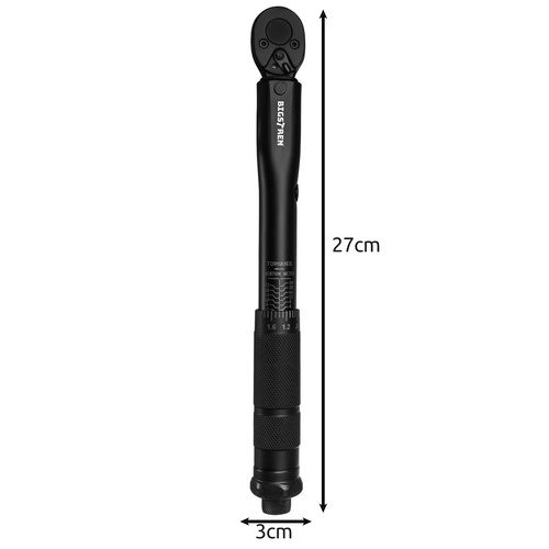 Momentnyckel 1/4" 2–24 Nm – Spärrnyckel med Kalibreringsintyg & Förvaringsväska