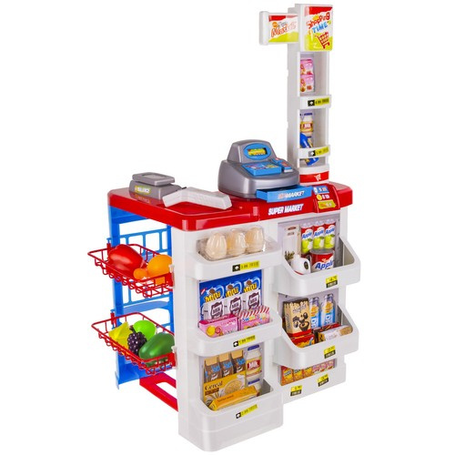 Leksakssupermarket – Butikslek med Kassa, Kundvagn, Skanner & Tillbehör