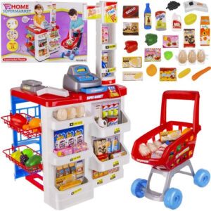 Leksakssupermarket – Butikslek med Kassa, Kundvagn, Skanner & Tillbehör