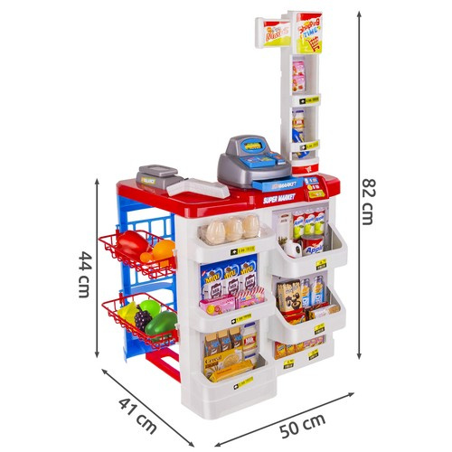 Leksakssupermarket – Butikslek med Kassa, Kundvagn, Skanner & Tillbehör