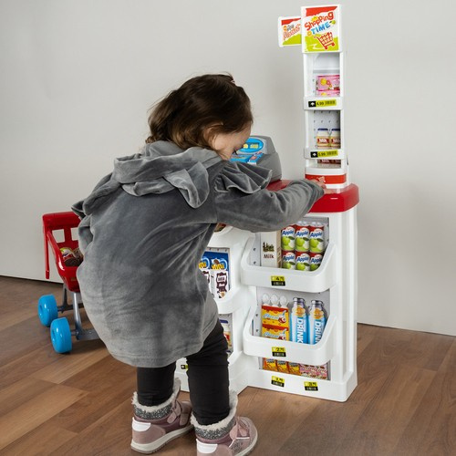 Leksakssupermarket – Butikslek med Kassa, Kundvagn, Skanner & Tillbehör