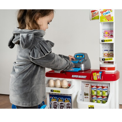 Leksakssupermarket – Butikslek med Kassa, Kundvagn, Skanner & Tillbehör
