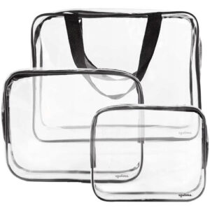 Transparent Sminkväska 3-i-1 – Necessär Set med 3 Vattentäta PVC-Väskor
