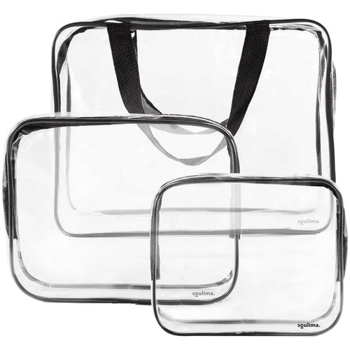 Transparent Sminkväska 3-i-1 – Necessär Set med 3 Vattentäta PVC-Väskor