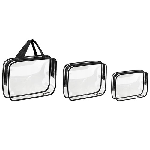 Transparent Sminkväska 3-i-1 – Necessär Set med 3 Vattentäta PVC-Väskor