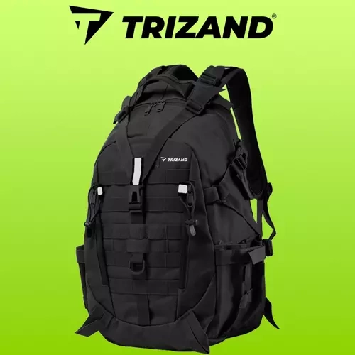 Vandringsryggsäck 25 L – Militärstil med MOLLE-System, Höftbälte & Regnskydd