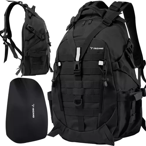 Vandringsryggsäck 25 L – Militärstil med MOLLE-System, Höftbälte & Regnskydd
