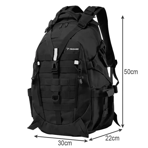 Vandringsryggsäck 25 L – Militärstil med MOLLE-System, Höftbälte & Regnskydd