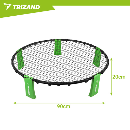Roundnet Set 90 cm – Mini Volleybollspel med 3 Bollar, Pump & Bärväska