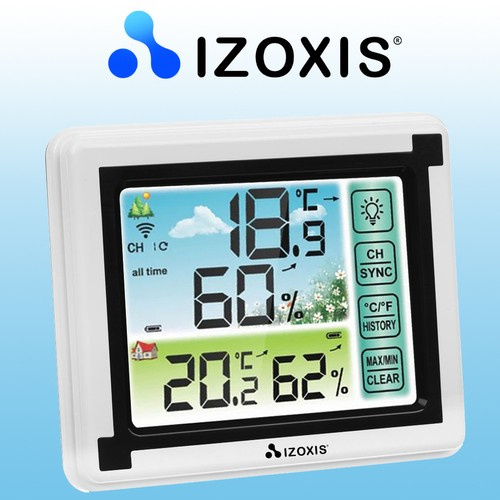 Trådlös Väderstation med Hygrometer – Inomhus- & Utomhustermometer med Färgskärm