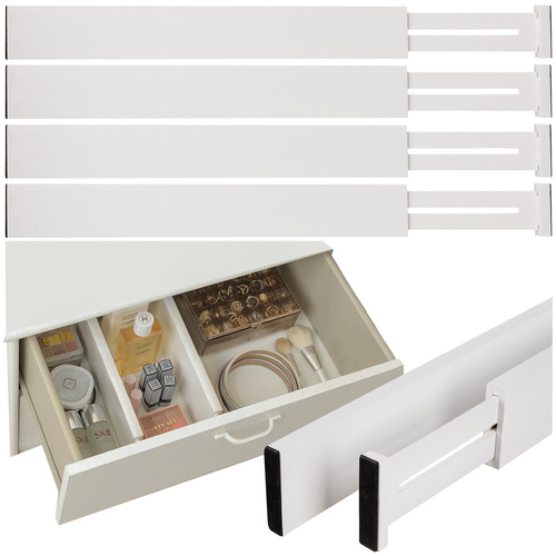 Lådavdelare 4-pack – Utdragbara Lådinsatser i Bambu 42–56 cm