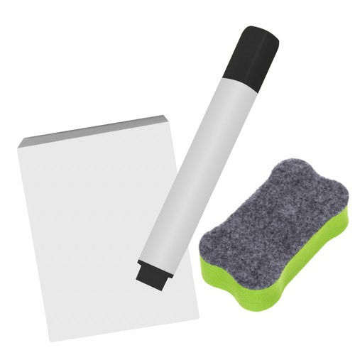 Dubbelsidig Rit- & Skrivtavla – Magnetisk Whiteboard & Griffeltavla i Trä